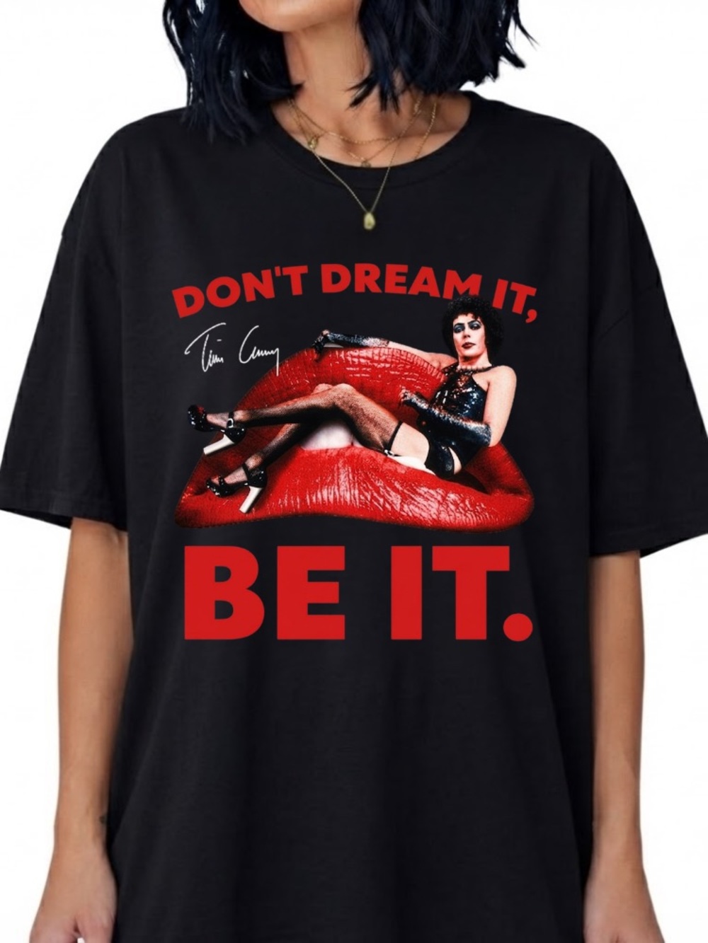 The Rocky Horror Picture Show Don't Dream It Be It Tim Curry Vintage  T-Shirt